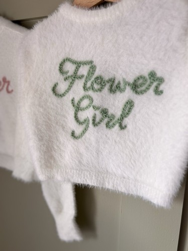 Hand embroidered flower girl - hand,