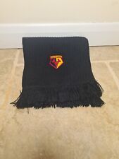 Black Watford  FC   Football Scarf   Great Condition Made In England 
