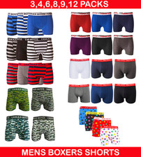 3/6/9/12 PACK MENS BOXER SHORTS BRIEFS COMFORT FIT BOXERS MENS UNDERWEAR