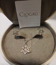 Clogau Christmas Snowflake Necklace & Earrings. In Clogau Bauble Box. Retired.