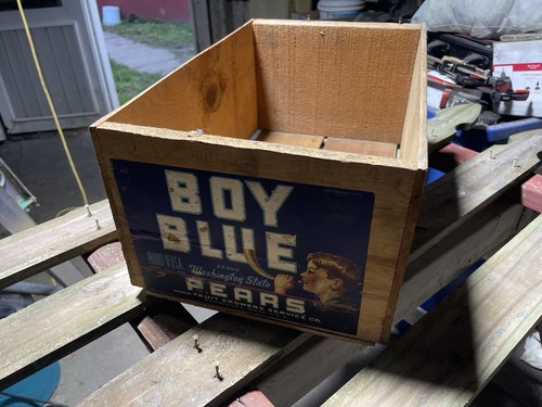 Boy blue pears vintage - blue, pears”