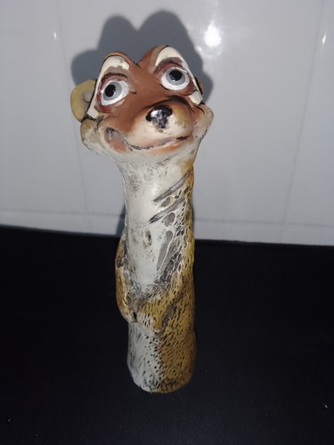 Studio pottery vintage meerkat - pottery,