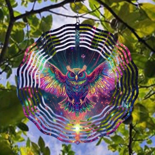 Solar owl wind spinner - 2d,