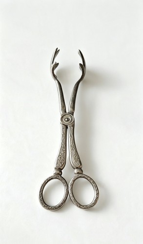 Vintage silver plate bird claw - silver,