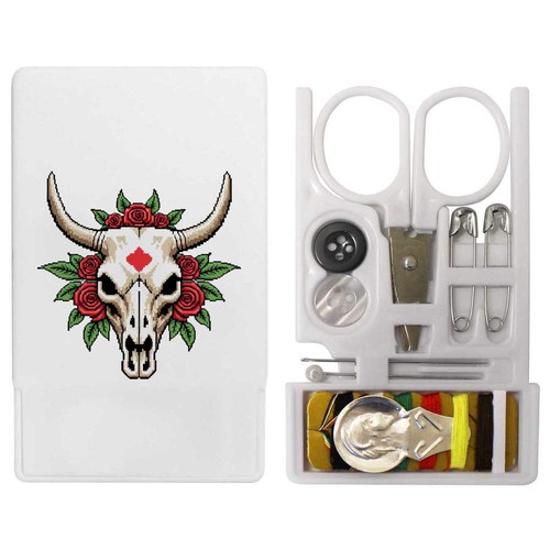Pixel cow skull - skull, with