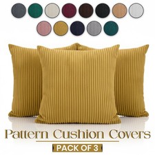 CUSHION COVERS OR VELVET CUSHIONS FILLED PACK 3, 2, 1 BED SOFA DECOR PILLOW CASE