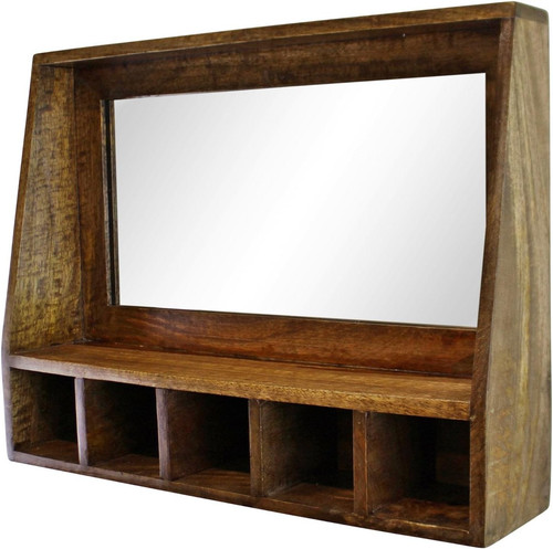 Solid mango wood wall mirror - solid,