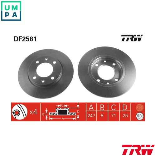 Brake disc df2581 for - brake,