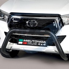 Black 76mm A-Frame Front bull Bar For Toyota Hilux 2021 On