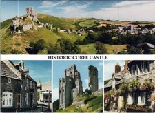 Postcard HISTORIC CORFE CASTLE Sky Property Photograph Plant World Cloud AA05115