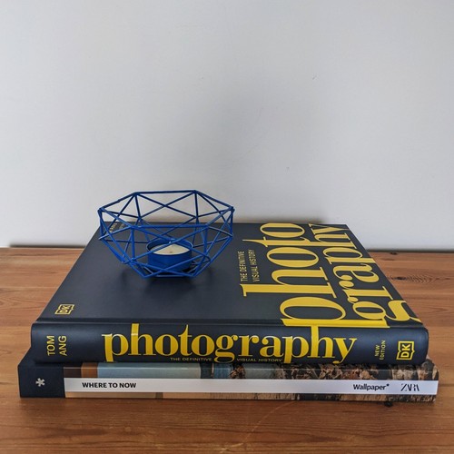 Blue nordic metal cage - cage, candle