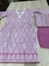 Al Karam Designer 3 piece stitched lawn suit size medium