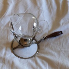 Antique Brandy Cognac Glass Snifter Warmer Marked "PM Italy "