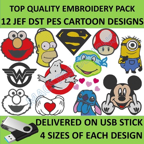 Cartoon embroidery designs usb - embroidery,
