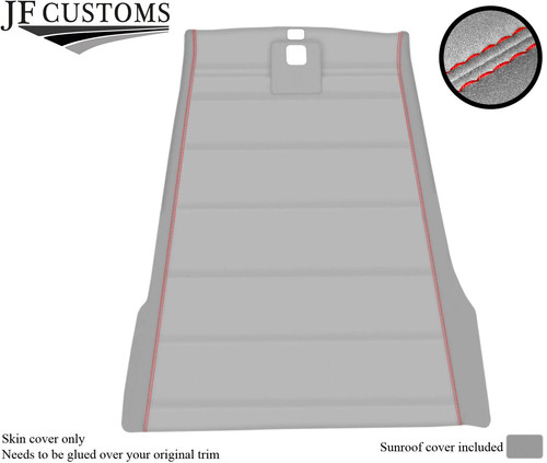 Red stitch roof headlining - stitch, l