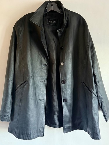 Milan leather black long - black,