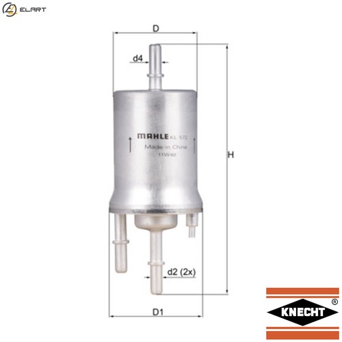 Fuel filter 572 for - filter,