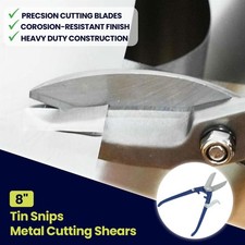 THIN SHEET METAL MESH TIN SNIP 8"10"12" STRAIGHT CUTTING SHEAR CUTTER SCISSOR