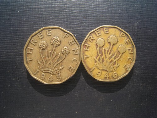 George threepence 1945 - george, &