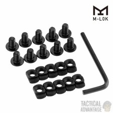 10 × Replacement Bolts & Nuts For M-LOK Handguard Weaver Rail Mount Screws MLOK