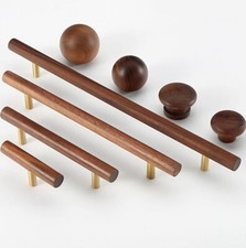 Walnut wood cabinet handles - walnut,