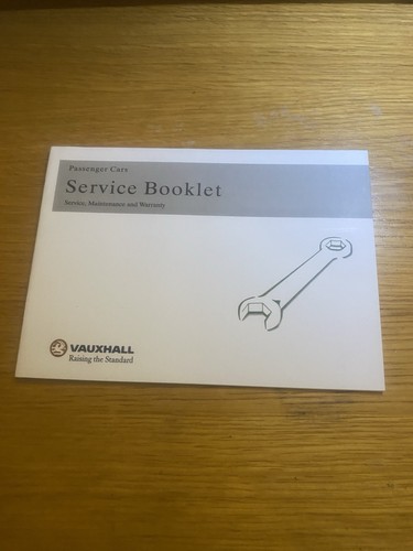 Vauxhall service book stamped - vauxhall,