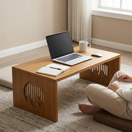 Japanese floor table bamboo - table,,