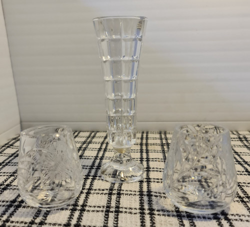 Vintage cut crystal glass - 3,
