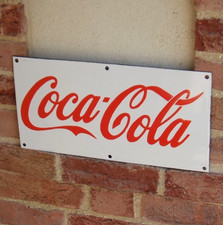 Enamel Sign Coca Cola Famous Advertising Coke Pepsi Drinks Heavy Iconic Sign vgc