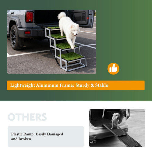 Foldable dog ramp for cars - foldable,