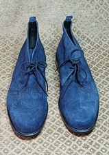 Men's Manolo Blahnik Blue Suede Boots U.S 11 U.K 10.5 BNWB