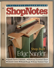 ShopNotes Volume 7 Issue 37 Shop Built Edge Sander Small Parts Cabinet Dovetail