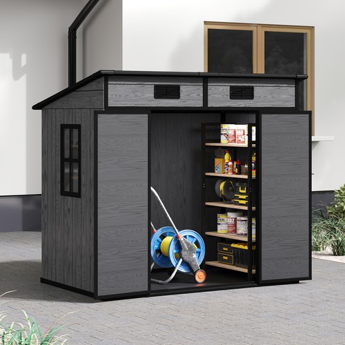 Plastic outdoor garden shed - outdoor,