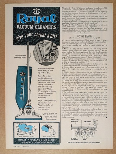 1973 royal vacuum cleaners - royal,