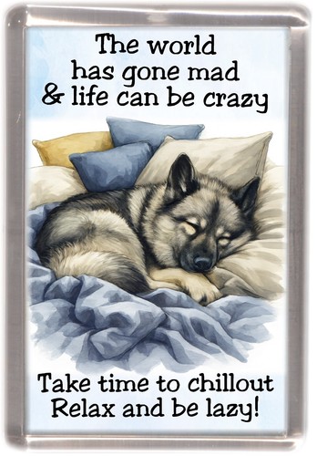Elkhound dog fridge magnet - fridge,