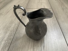 F.M metal/silver milk jug with hallmark antique vintage ornate victorian style