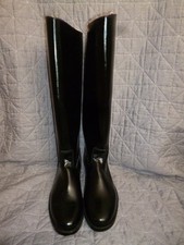 Magnoli Black Leather Falcon Riding Boots 