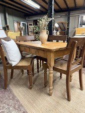 Victorian pine scrub top - pine, table