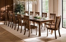 Large Solid Wood Dining Set