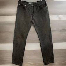 Lacoste Black Jeans W34 L33 Men's Loose Fit Straight Leg 5-Pocket Denim