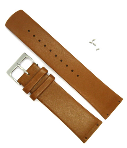 Watch strap leather - strap, brown