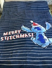 Disney Lilo & Stitch Christmas Fabric Panel Huge