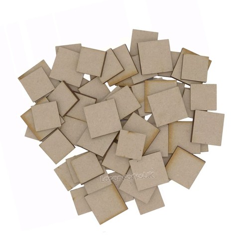 Wooden mdf square - wooden, shapes