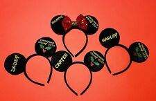 Personalised CHRISTMAS Minnie Mickey Ears Disney Theme Headband Disneyland