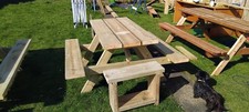 Picnic table bench 6ft seats - picnic, 6ft,