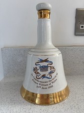 Vintage Wade Bells Scotch Whisky Commemorative  Bottle Birth of Prince William 