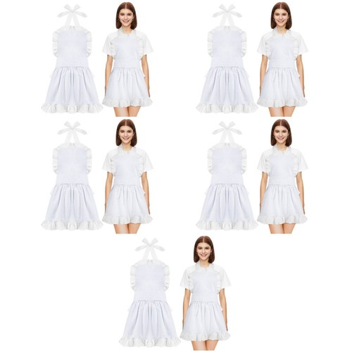Cotton white maid apron - cotton,