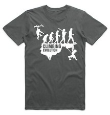 Evolution Of Rock Climbing T Shirt mountain climber cliff Holiday Birthday Top