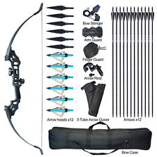 UK 50LBS 51" Takedown Recurve Bow and Arrow Adult Archery Set Outdoor Hunting