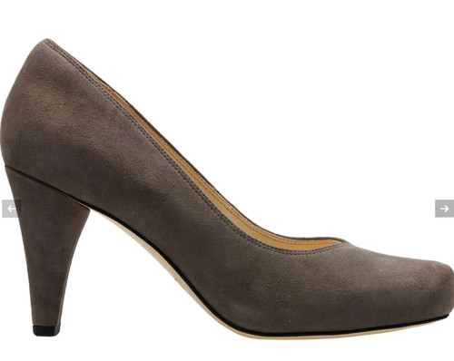 Grey suede heels court shoes - heels,